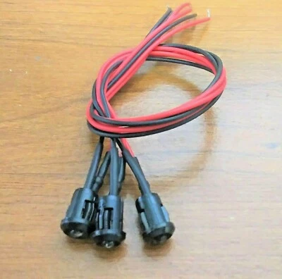 3 luces de cortesía a presión LED 1/4" blancas súper brillantes BBT 12 voltios Foto 1 de 4