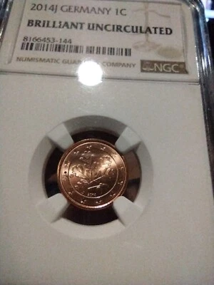 2014-J Germany 1 Cent Graded NGC Brilliant Uncirculated.  - Image 1 of 4