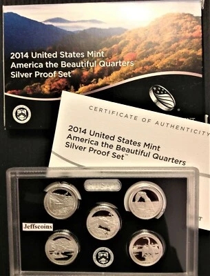 2014 S United States Mint Silver Proof Set - With⭐Silver National Park Quarters⭐ - Image 1 of 4