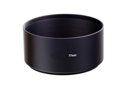 77mm Black Metal Telephoto Screw in Lens Hood 77mm Thread - UK SELLER - Image 1 of 4