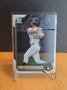 Bowman Draft 2022 cromo Eric Brown Jr. 1st Prospect #BDC-48 Milwaukee Brewers - Imagen 1 de 2