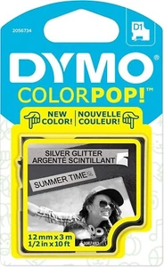 DYMO COLORPOP Authentic Label Maker Tape, 1/2" W x 10' L, Black Print on Silver - Picture 1 of 3