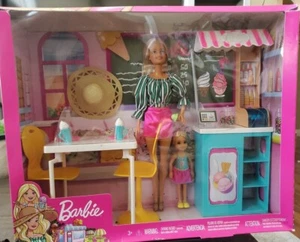   Barbie table chair Cafe Ice Cream Shop Shoppe Playset, Chelsea   - Picture 1 of 2