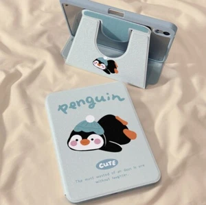 Cute Penguins Case for IPad 5 6 7 8 9 10th Generation Air 2 3 4 Pro11 Cartoon - Picture 1 of 10