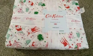 Cath Kidston London Ditsy Deer Pink Holiday Christmas Twin Quilt New - Picture 1 of 2