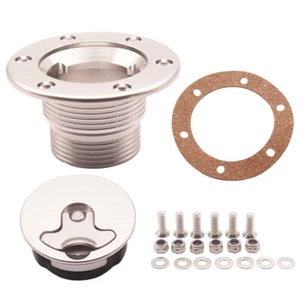 43.5mm Billet CNC Aircraft Fuel Cell Gas Cap Flush Mount + 6 Hole Anodized 1PC - Picture 1 of 9
