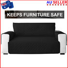 Loveseat Fits For 2 Cushion Seat Pet Dog Cat Protector Couch Slipcover Black