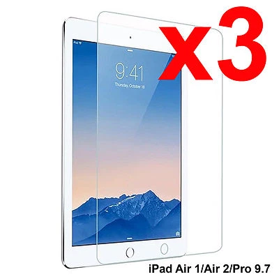 x3 Full Soft film guard for Apple iPad AIR 1 2 PRO 9.7 inch screen protector  - Image 1 of 2