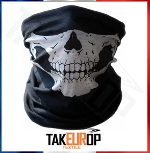 Foulard multifonction tour de cou masque tête de mort Skull moto vélo bandana - Imagen 1 de 2