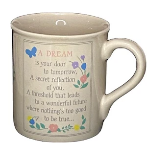 VTG Hallmark Mug with Lid The Inspiration of Amanda Bradley A Dream 4x3 inches - Imagen 1 de 8