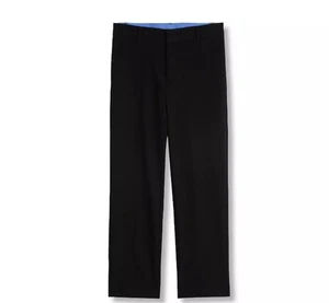 Izod Gr. 16 schwarz Husky/Robusto vorne flach Anzug separate Hose neu ohne Etikett - Bild 1 von 2