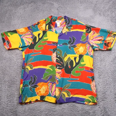 Vintage 1992 Staters Reyn Spooner Hawaiian Shirt Mens XL "Marquesas" Rayon - Image 1 of 4