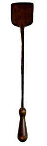 Antigua espátula de madera de hierro forjado a mano “M. PERRY” siglo XIX - Imagen 1 de 23