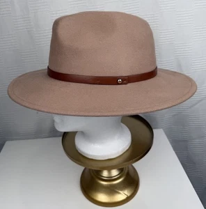 Free People Hat  Brown 100% Wool Felt Fedora OS (M-L) Boho Dress-Up Fall - Picture 1 of 9