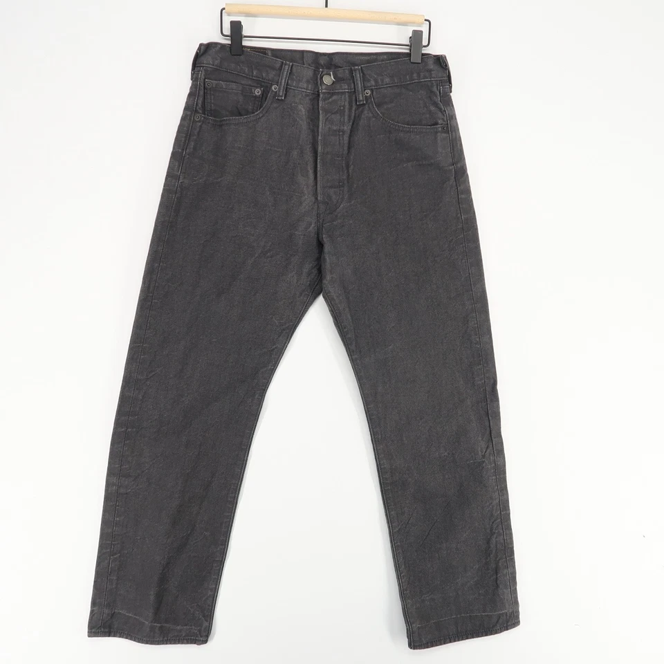 Мужские джинсы Levis 501 33x30 (30x27) серые на пуговицах прямые легкие из денима - Изображение 1 из 4