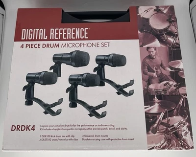DIGITAL REFERENCE 4 Piece Drum Microphone Set DRDK4 With Case and Original Box - Image 1 of 4