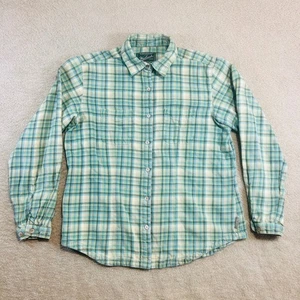 Camisa Woolrich de franela a cuadros con botones para mujer manga media larga informal al aire libre - Imagen 1 de 7