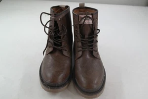 Botas forradas de piel sintética de encaje de cuero marrón oscuro GUESS para hombre talla 10,5 GMCITIZEN-2R - Imagen 1 de 7