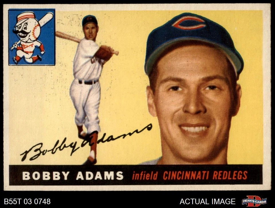 1955 Topps #178 Bobby Adams Reds 3.5 - VG+ - Image 1 of 1