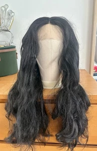 Black Human Hair Wig Glamorous Lace Front New - Picture 1 of 7