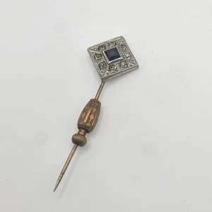 Vintage Edwardian Stick Pin ungeprüft Metall und Steine - Bild 1 von 11