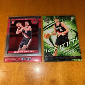 2024-25 Panini NBA Hoops Donovan Clingan - Ignition #25 & Premium #237 - Bild 1 von 2