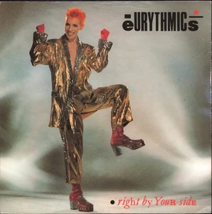 Eurythmics Right By Your Side 7" vinyl UK Rca 1983 paper label design in card - Picture 1 of 3