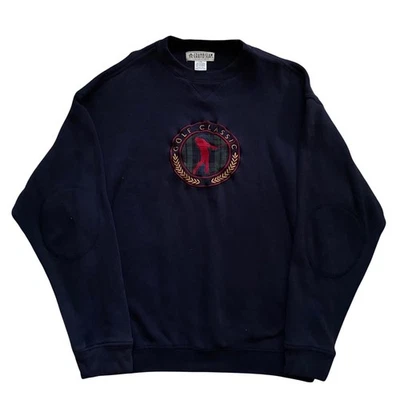 1990s Grand Slam Mens Golf Classic Crewneck Sweatshirt Elbow Patch L/G - Image 1 of 4