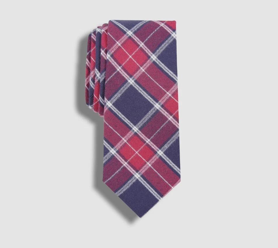 Corbata ajustada a cuadros con cicuta roja Bar III para hombre 57 x 2,5 Foto 1 de 1