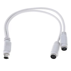 PS2 1 to 2 splitter adapter cable mouse keyboard IC card reader laser scann-b - Picture 1 of 8
