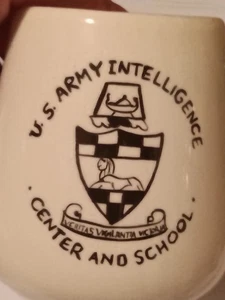 Vintage Ceramic US Army Intelligence Center And School Coffee Mug Very Rare - Picture 1 of 6