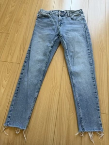 ZARA blaue Stretch Jeans Medium Wash Distressed | 5 Pocket | Gr. 6 | 25 Schrittlänge - Bild 1 von 6