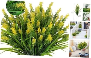 12 Bundles Artificial Grass Fake Plants Outdoor Fake Grass UV Resistant  - Picture 1 of 7