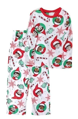 Juego de 2 pijamas de vellón Elf on the Shelf talla infantil. Talla 4/5 NUEVO Foto 1 de 2