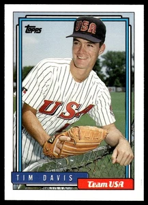 1992 Topps Traded Tim Davis Rookie Team USA #27T - Picture 1 of 2