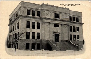 POSTCARD HILL COUNTY COURT HOUSE HAVRE MONTANA - Picture 1 of 2