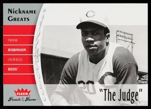 2006 Fleer Greats of the Game Frank Robinson #NG-FR BASEBALL CARD Reds - Picture 1 of 2