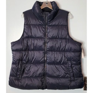Old Navy Mens XL Navy Blue Puffer Vest Sleeveless Full Zip Padded Jacket Coat - Picture 1 of 7