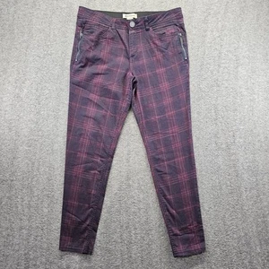 Democracy Jeans Damen 14 kariert Ab Solution Mid Rise Stretch Denim Reißverschluss - Bild 1 von 11