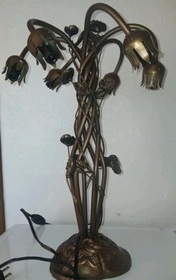 Vintage Lily Lamp Base for Repair Or Parts NO SHADES - Image 1 of 4