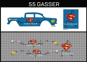 Tobogán acuático HotWheels (1/64), 55 Gasser "Superman Returns", impreso blanco primero, calcomanías - Imagen 1 de 5