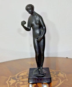 Statuette Venus mit Apfel Metallguss Museumsreplikat mit Zertifikat Ars Mundi - Bild 1 von 7