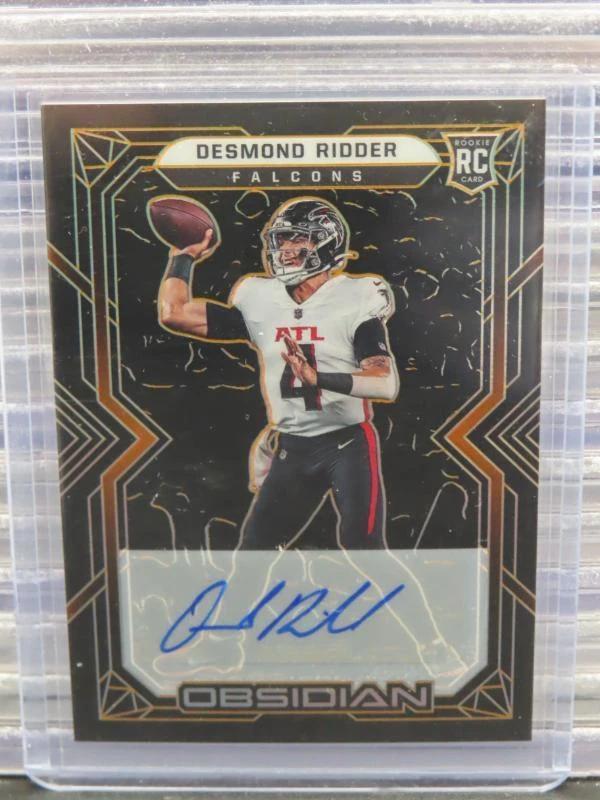 2022 Obsidian Desmond Ridder Orange Electric Etch RC Rookie Auto #13/75 Falcons