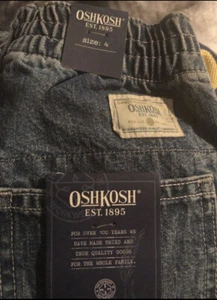 Vtg 90s Oshkosh B’gosh Denim Shorts Made USA Osh Kosh Sz 4 - Picture 1 of 3
