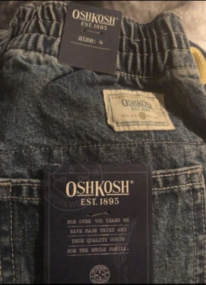 Vtg 90s Oshkosh B’gosh Denim Shorts Made USA Osh Kosh Sz 4 - Image 1 of 3