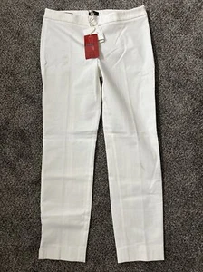 NWT New Women's Peserico  Neiman Marcus Ivory White Pants Sz 50 Orig. $355 - Picture 1 of 11