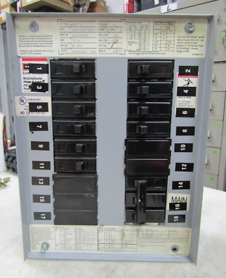 💥CUTLER-HAMMER 40 AMP MAIN BREAKER PANELBOARD INSERT 208Y/120 VAC 3∅ 18 CIRCUIT - Image 1 of 4