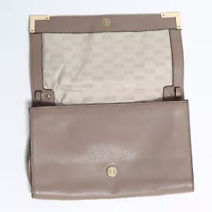Michael Kors Beige Tan Leather Handbag Snap Button - Picture 1 of 11