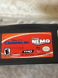 Finding Nemo + Monsters Inc GameBoy Advance Cart Only Authentic .. - (See Pics) - Picture 1 of 3