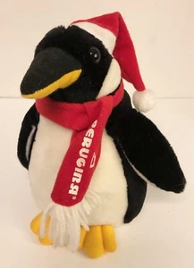 1996 Baci Perugina Chocolates PINGÜINO Publicidad Peluche Rojo Bufanda Sombrero de Santa J4 - Imagen 1 de 1
